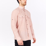Pierce Long Sleeve Button Down Shirt // Powder (XS)