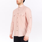 Pierce Long Sleeve Button Down Shirt // Powder (XS)
