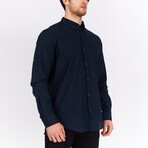Ryan Long Sleeve Button Down Shirt // Navy Blue (2XL)