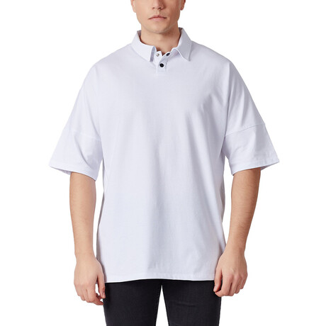 Nathan Oversized Polo Shirt // White (XS)