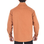 Asher Long Sleeve Button Down Shirt // Burnt Orange (M)