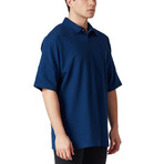 Ryder Oversized Polo Shirt // Indigo (S)