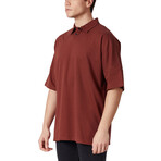 Owen Oversized Polo Shirt // Brown (S)