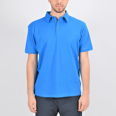 James Short Sleeve Polo Shirt // Sax (XS)