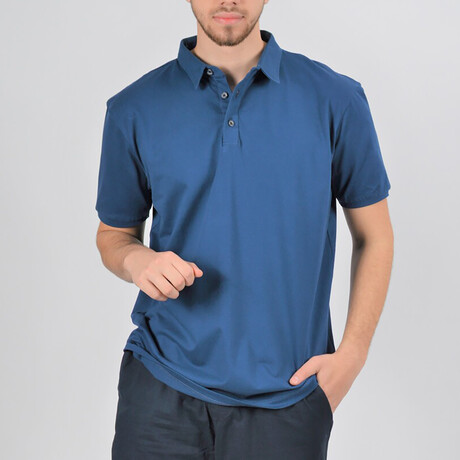 Isaiah Short Sleeve Polo Shirt // Indigo (XS)