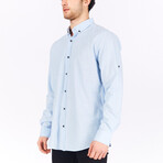 Drake Long Sleeve Button Down Shirt // Blue (L)