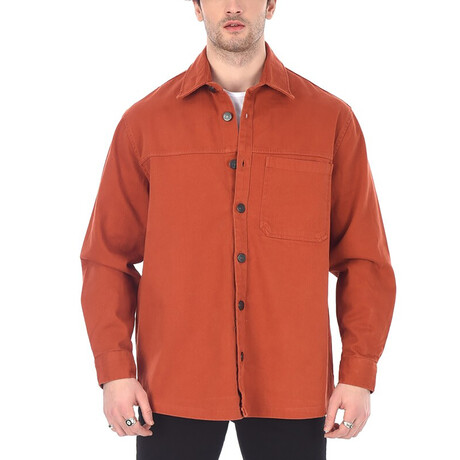 Calvin Long Sleeve Button Down Shirt // Tile Red (XS)