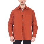 Calvin Long Sleeve Button Down Shirt // Tile Red (XS)