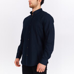 Ryan Long Sleeve Button Down Shirt // Navy Blue (2XL)