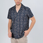 Michael Short Sleeve Button Down Shirt // Navy Blue (XS)