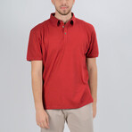 George Short Sleeve Polo Shirt // Claret Red (XS)