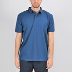 Isaiah Short Sleeve Polo Shirt // Indigo (S)