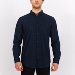 Ryan Long Sleeve Button Down Shirt // Navy Blue (2XL)
