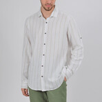 Sean Long Sleeve Button Down Shirt // White + Stone (XS)