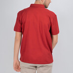 George Short Sleeve Polo Shirt // Claret Red (XS)