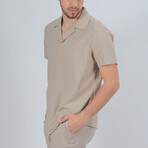 Paul Short Sleeve Button Down Shirt // Stone (XS)