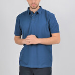 Isaiah Short Sleeve Polo Shirt // Indigo (S)