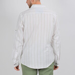 Sean Long Sleeve Button Down Shirt // White + Stone (XS)