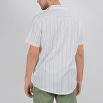 Isaac Short Sleeve Button Down Shirt // White + Stone (S)