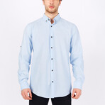 Drake Long Sleeve Button Down Shirt // Blue (L)