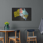 Australia License Plate Map by Design Turnpike (12"H x 16"W x 0.13"D)
