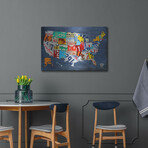 USA Map by Design Turnpike (12"H x 16"W x 0.13"D)