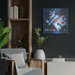 Texas License Plate Map by Design Turnpike (12"H x 12"W x 0.13"D)