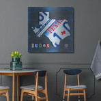 Texas License Plate Map by Design Turnpike (12"H x 12"W x 0.13"D)