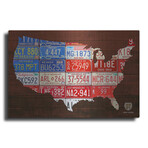 USA Flag Map by Design Turnpike (12"H x 16"W x 0.13"D)