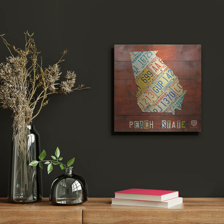 Georgia Map by Design Turnpike (12"H x 12"W x 0.13"D)