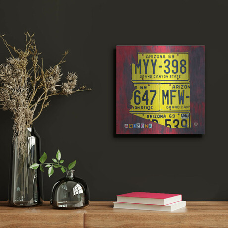 Arizona License Plate by Design Turnpike (12"H x 12"W x 0.13"D)