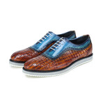 Oxford Sneaker // Croc Brown & Blue (US: 8)