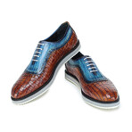 Oxford Sneaker // Croc Brown & Blue (US: 9)