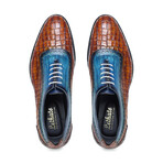 Oxford Sneaker // Croc Brown & Blue (US: 8)
