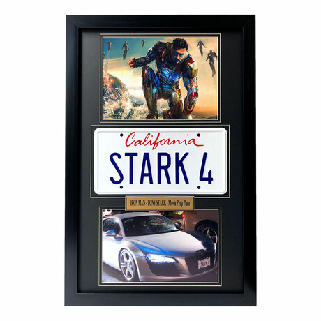 Iron Man // Tony Stark's Audi R8 License Plate Collage // Framed