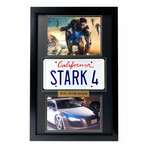 Iron Man // Tony Stark's Audi R8 License Plate Collage // Framed