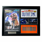 Back to the Future 1 & 2 // DeLorean Double License Plate Collage // Framed