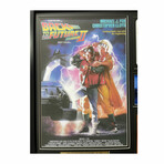 Back to the Future 1 & 2 // DeLorean Double License Plate Collage // Framed