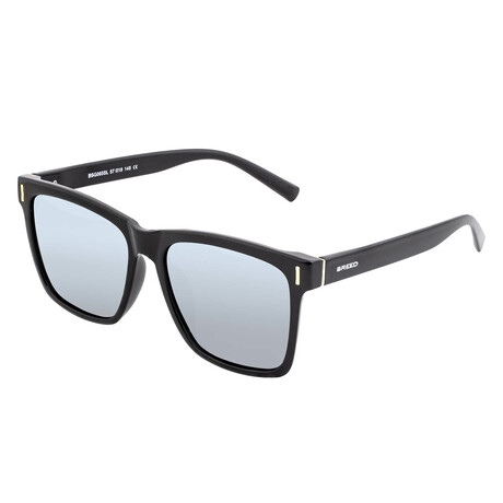 Pictor Polarized Sunglasses // Black Frame + Silver Lens