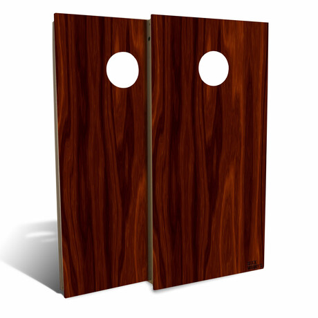 Mahogany Wood // 4' x 2' Cornhole Board Set