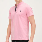 Christopher Collarless Polo // Pink (Small)