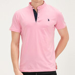 Christopher Collarless Polo // Pink (Small)