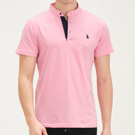 Christopher Collarless Polo // Pink (2X-Large)