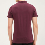 Christopher Collarless Polo // Maroon (Small)