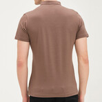 Short Sleeve Henley // Brown (S)