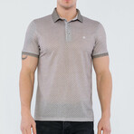 Daniel Polo Shirt Short Sleeve // Gray + White (L)