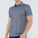 Mustafa Polo Shirt Short Sleeve // Navy + Beige (M)