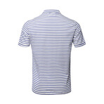 Navy Gentleman Polo Shirts // White + Blue (2XL)