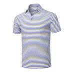 Navy Gentleman Polo Shirts // White + Blue (2XL)