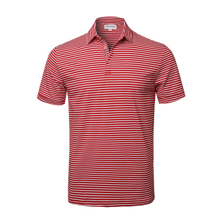 Desert Horizon Polo Shirts // Red + White (S)
